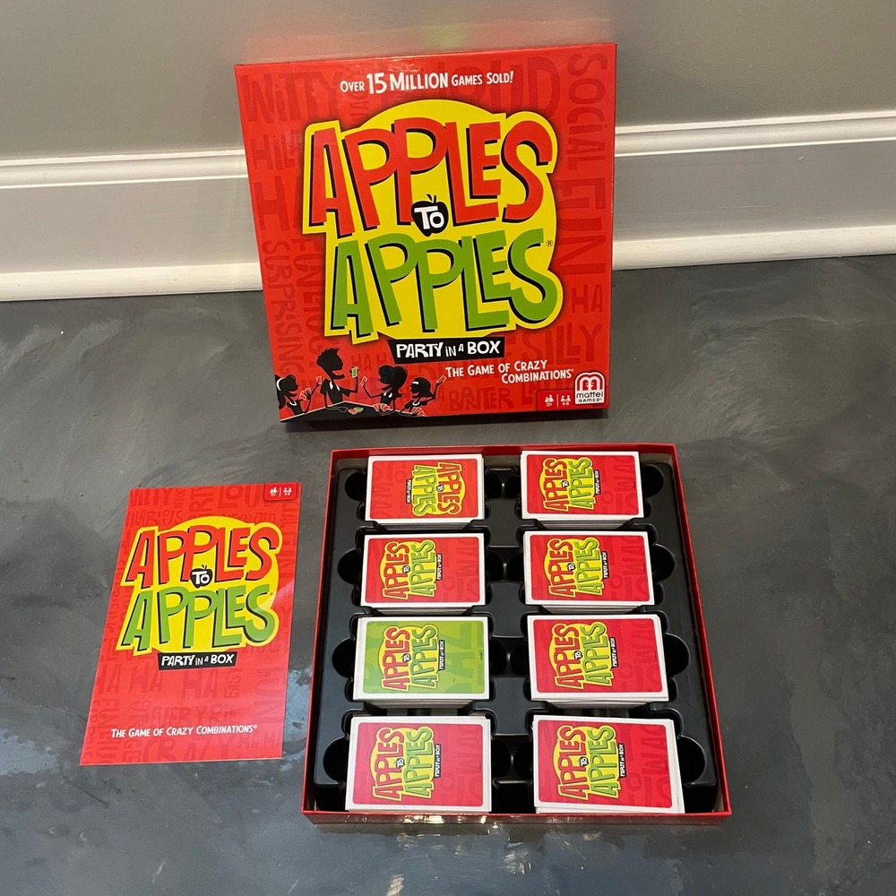 Mattel Games Apples to Apples Party in a Box Card Game 4-8 Players Complete